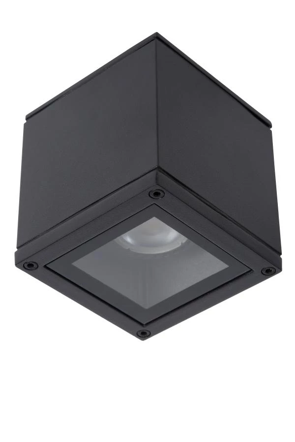 Lucide AVEN - Foco de techo Baño - 1xGU10 - IP65 - Negro - UIT